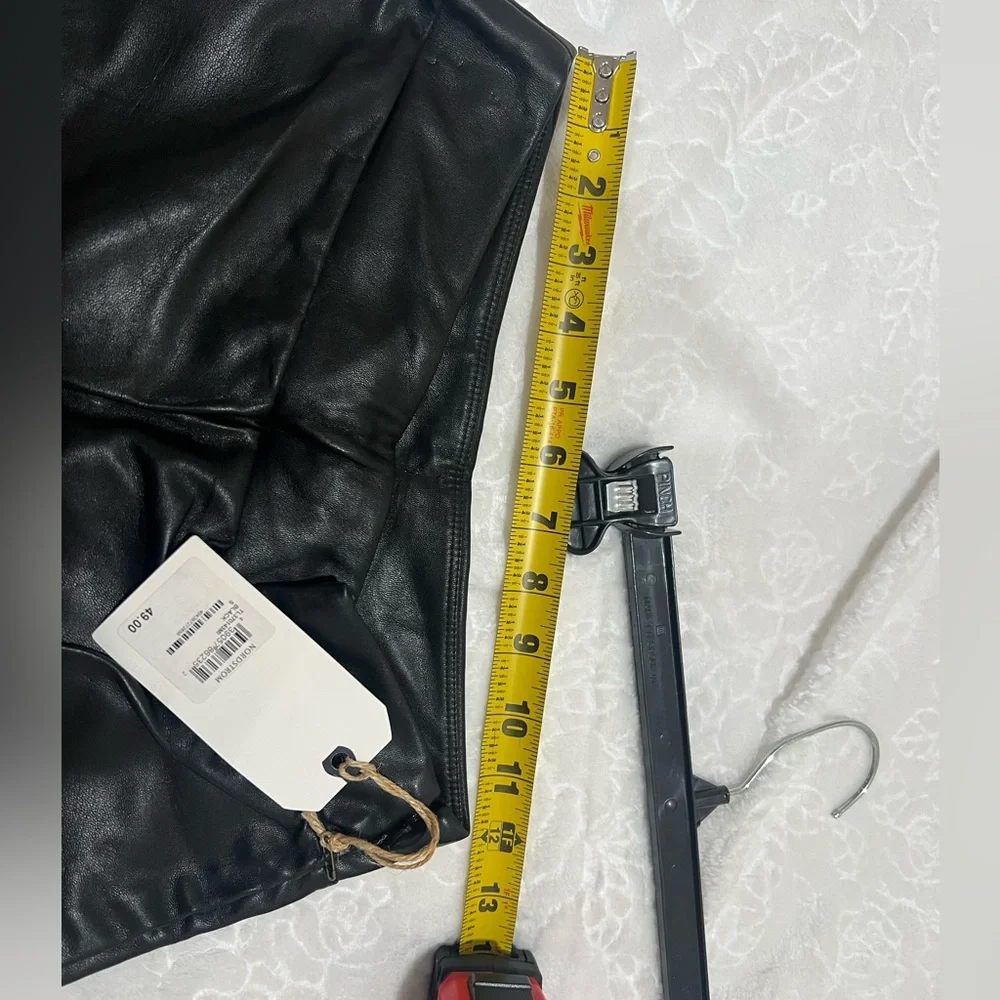 Leith Black Leather Skinny Pants - Picture 5 of 10